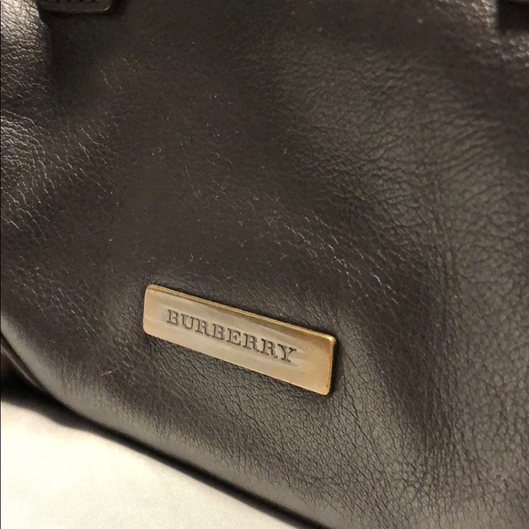 Brown Burberry cow leather satchel with hardware - Picture 4 of 8